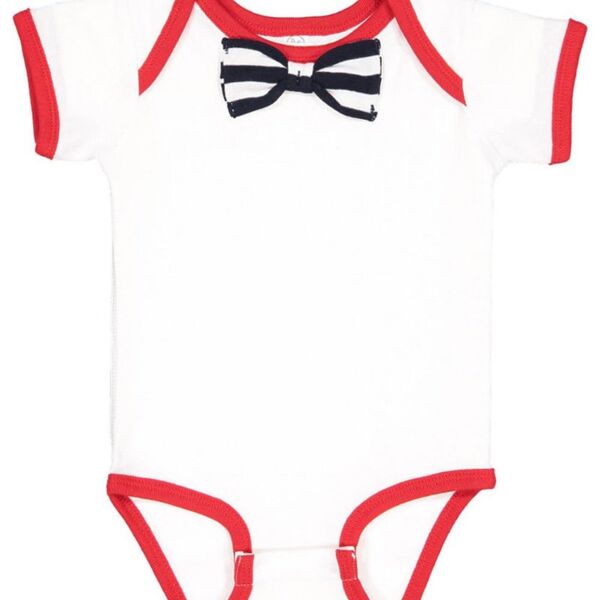 Infant Baby Rib Bow Tie Bodysuit Thumbnail
